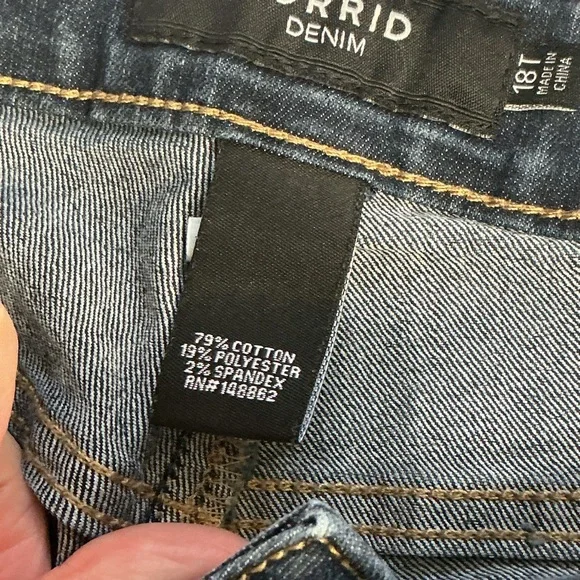 Torrid Dark Blue Skinny Jeans 18T 18 Tall - Picture 6 of 8